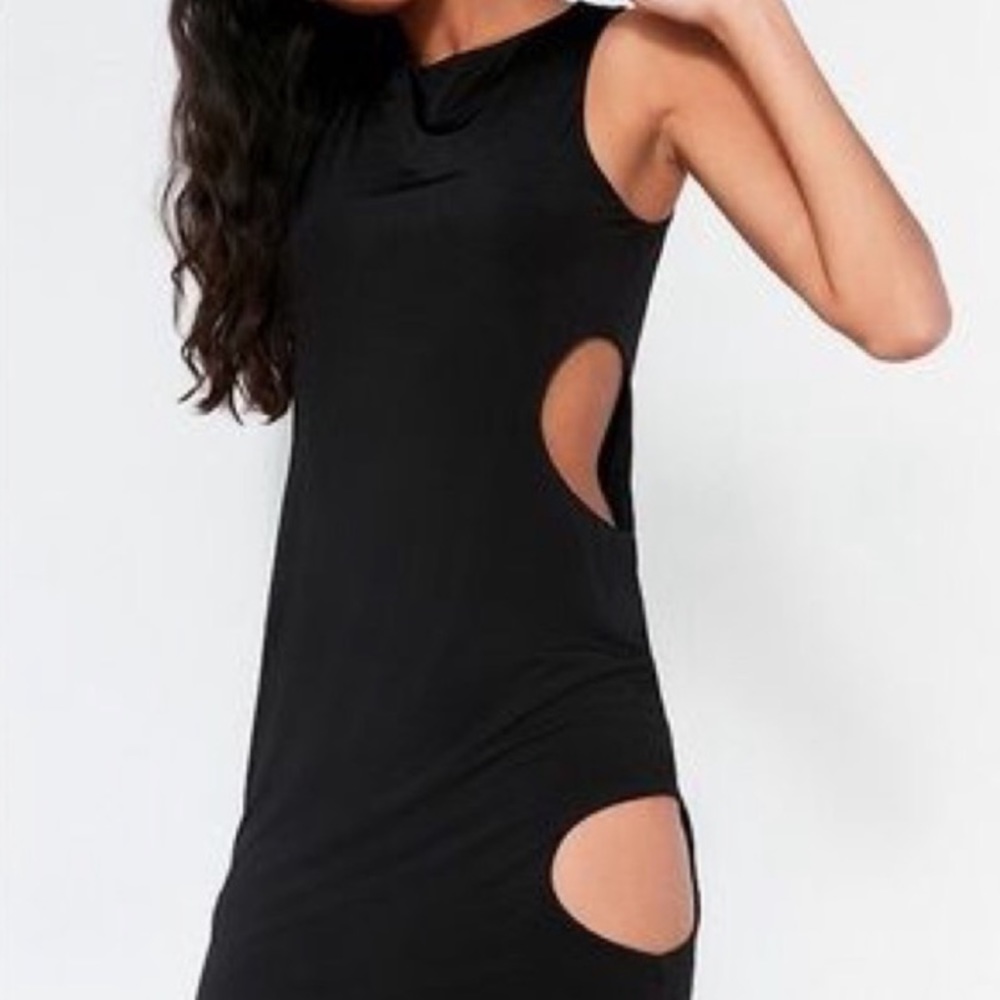 silence + noise black cutout dress